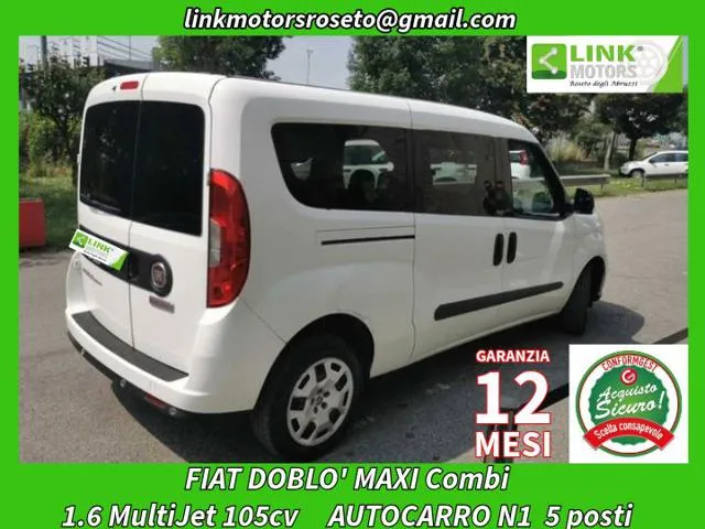Fiat Doblo 1.6 MJT 105CV PL Combi Maxi N1 5 POSTI / +IVA - Foto 1